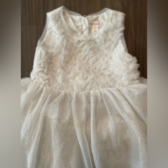 Girls Cream Rosette Tulle Dress Toddlers - Cat & Jack 4T - Picture 5 of 7
